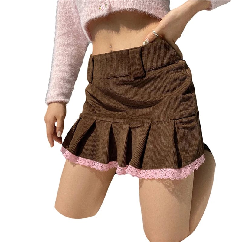 Y2K Pleated Mini Skirt - Trendy Cargo Skirt for Coquette and Grunge Aesthetic Outfits