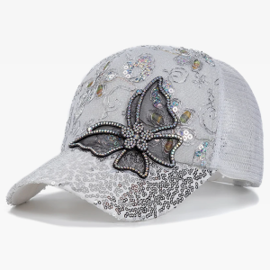 Y2K Rhinestone Hat: Sparkly Accessory for Coquette Aesthetic and Grunge Style Outfits