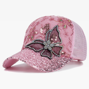 Y2K Rhinestone Hat: Sparkly Accessory for Coquette Aesthetic and Grunge Style Outfits