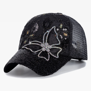 Y2K Rhinestone Hat: Sparkly Accessory for Coquette Aesthetic and Grunge Style Outfits