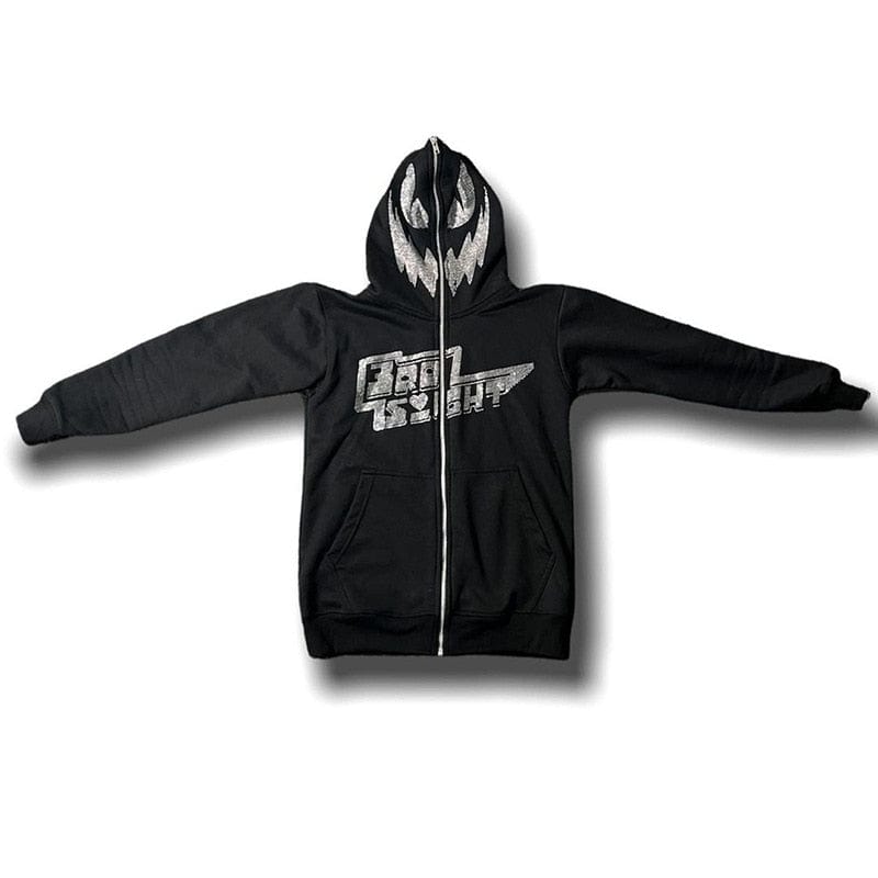 Y2K Rhinestone Hooded Sweatshirt: Sparkly Comfy Hoodie for Coquette and Grunge Aesthetics