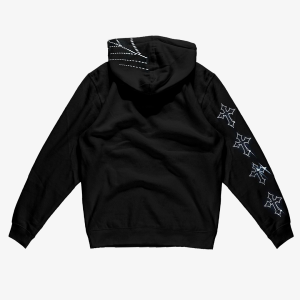 Y2K Rhinestone Hoodie: Sparkly Vintage Aesthetic Top for Trendy Outfits