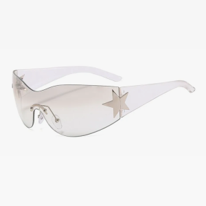 Y2K Rimless Sunglasses for Retro Aesthetic Looks - Trendy Y2K Fashion Accessory