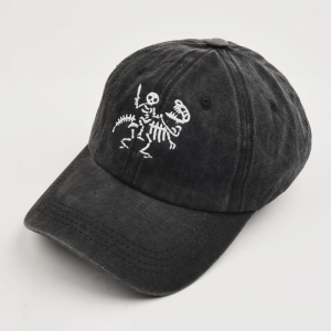 Y2K Skeleton Cap: Trendy Grunge Aesthetic Hat for Edgy Outfits and Unique Style