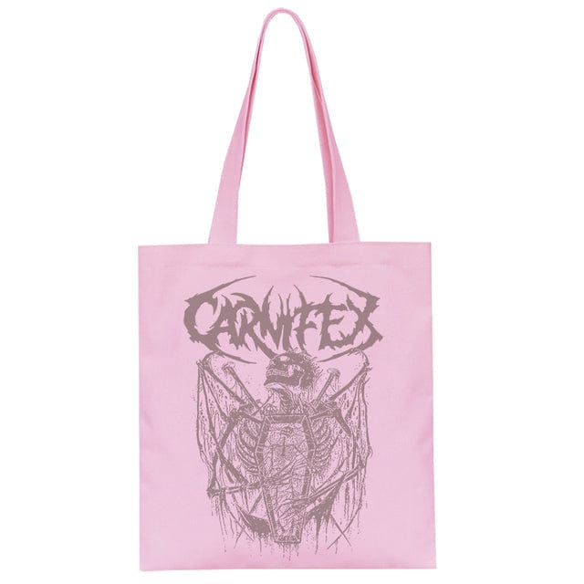 Y2K Skeleton Graphic Tote Bag - Cute Aesthetic Bag for Grunge and Coquette Styles