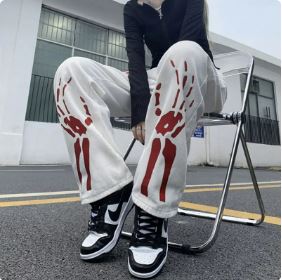 Y2K Skeleton Pants: Trendy Grunge Aesthetic Bottoms for a Unique Retro Look