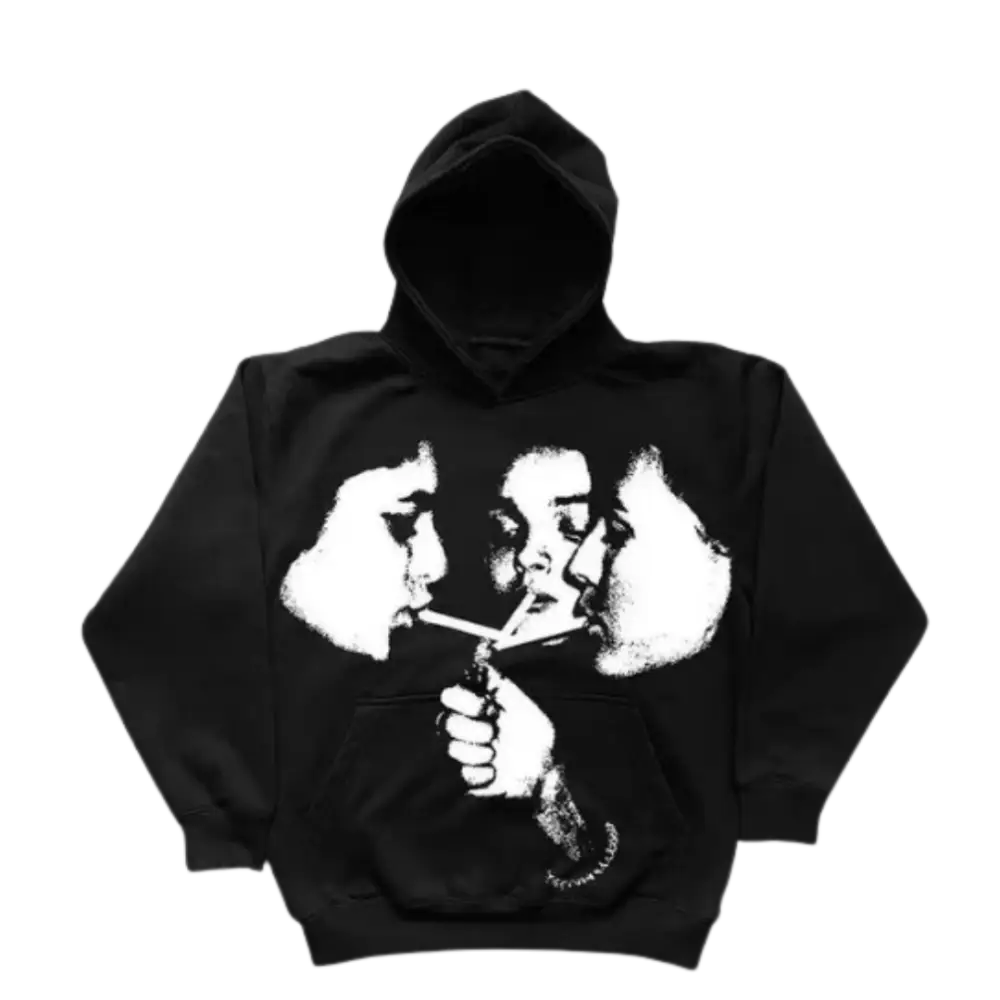 Y2K Smoking Hoodie: Trendy Grunge Aesthetic with Cozy Comfort and Vintage Vibes