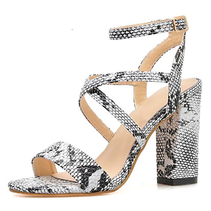 Y2K Snakeskin Heeled Sandals for Trendy Coquette and Grunge Aesthetic Outfits