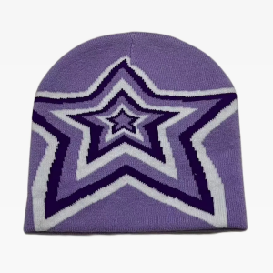 Y2K Star Beanie: Trendy Aesthetic Accessory for Coquette and Grunge Styles