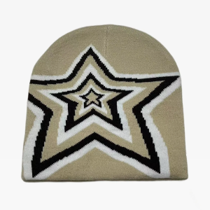 Y2K Star Beanie: Trendy Aesthetic Accessory for Coquette and Grunge Styles