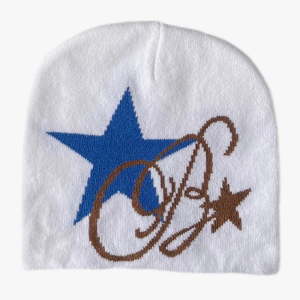 Y2K Star Beanie: Trendy Y2K Aesthetic Accessory for Cozy, Cute Outfits