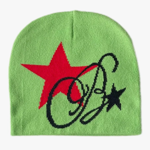 Y2K Star Beanie: Trendy Y2K Aesthetic Accessory for Cozy, Cute Outfits