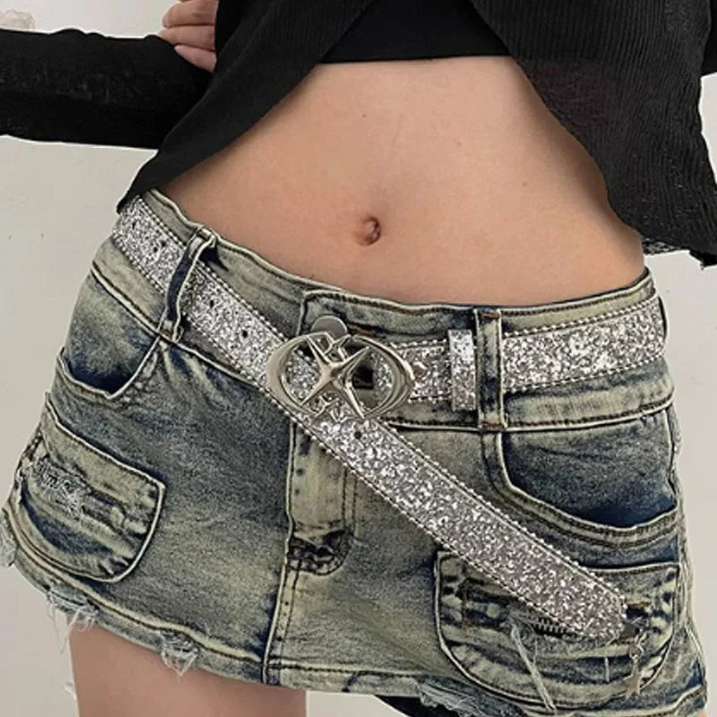 Y2K Star Belt: Trendy Accessory for Coquette and Grunge Aesthetic Outfits