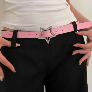 Y2K Star Buckle Belt - Trendy Accessory for Coquette and Grunge Aesthetic Outfits