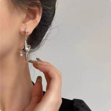 Y2K Star Drop Earrings - Cute Coquette Aesthetic Jewelry for Y2K Fashion Lovers