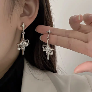 Y2K Star Earrings: Trendy Coquette Aesthetic Jewelry for a Chic Look