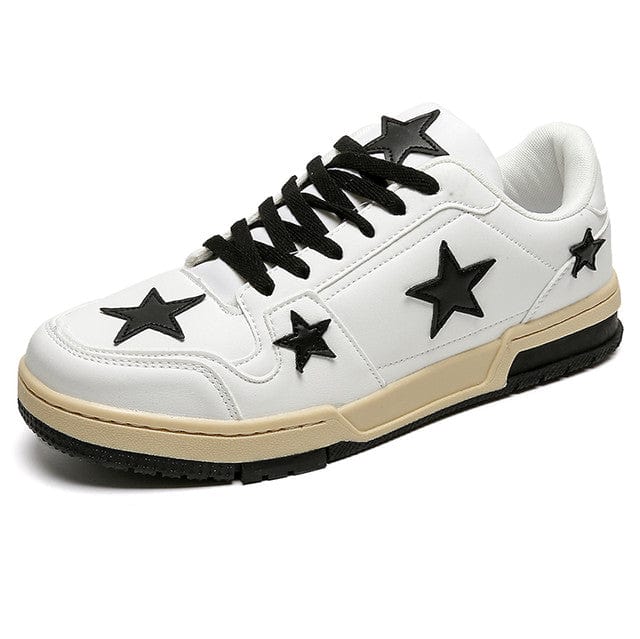 Y2K Star-Embellished White Sneakers for Trendy Aesthetic Outfits