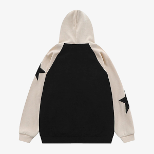 Y2K Star Hoodie: Trendy Grunge Aesthetic Pullover for Stylish Outfits and Cozy Vibes