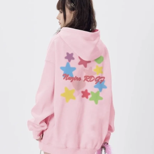 Y2K Star Hoodie: Trendy Grunge Aesthetic Pullover for Stylish Outfits and Cozy Vibes