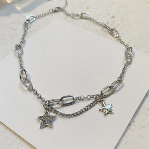 Y2K Star Necklace: Trendy Coquette Aesthetic Jewelry for Y2K Fashion Lovers