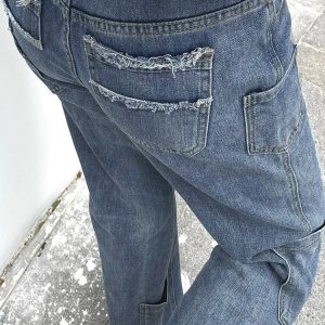 Y2K Star Pants Jeans - Trendy Grunge Style with Aesthetic Appeal for Unique Outfits