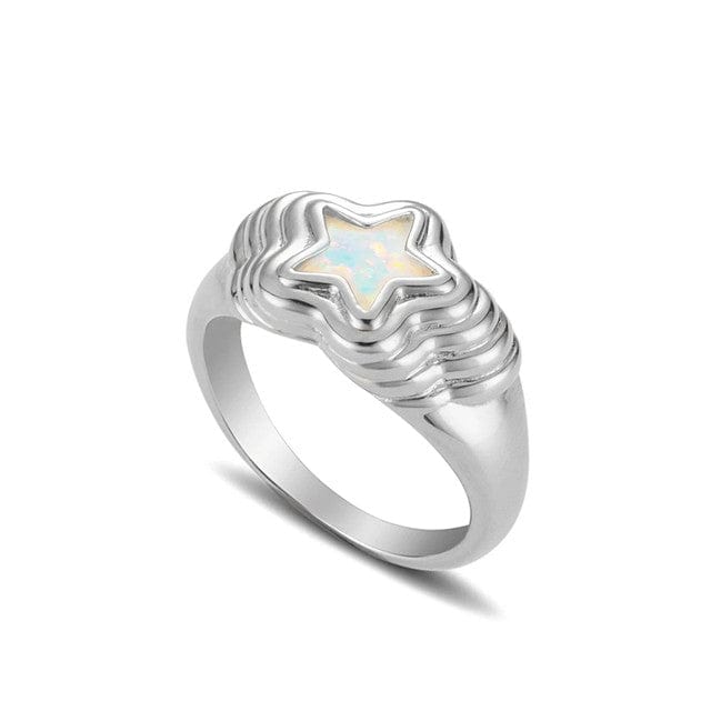 Y2K Star Ring: Trendy Coquette Aesthetic Jewelry for Y2K Fashion Lovers