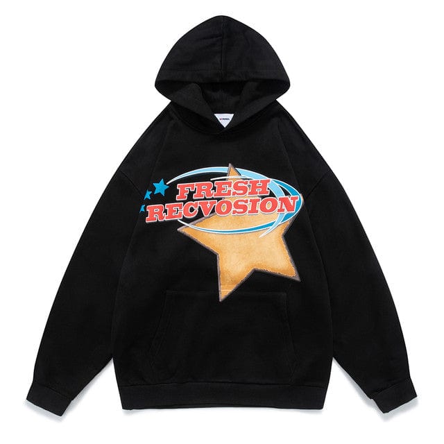 Y2K Star Rotation Hoodie: Trendy Grunge Aesthetic for Stylish Outfits