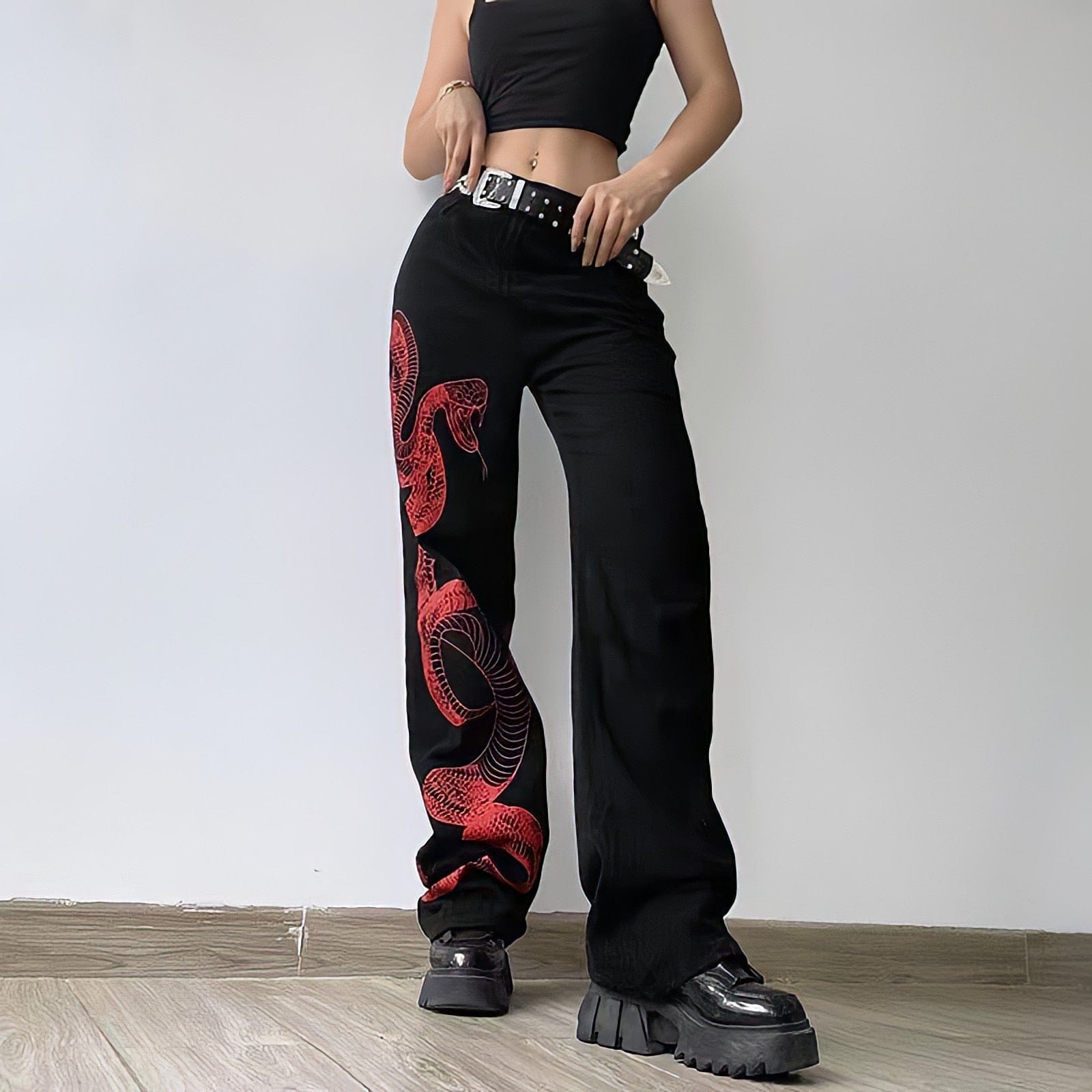 Y2K Streetwear Jeans for Women - Trendy Grunge Style with Vintage Aesthetic Appeal