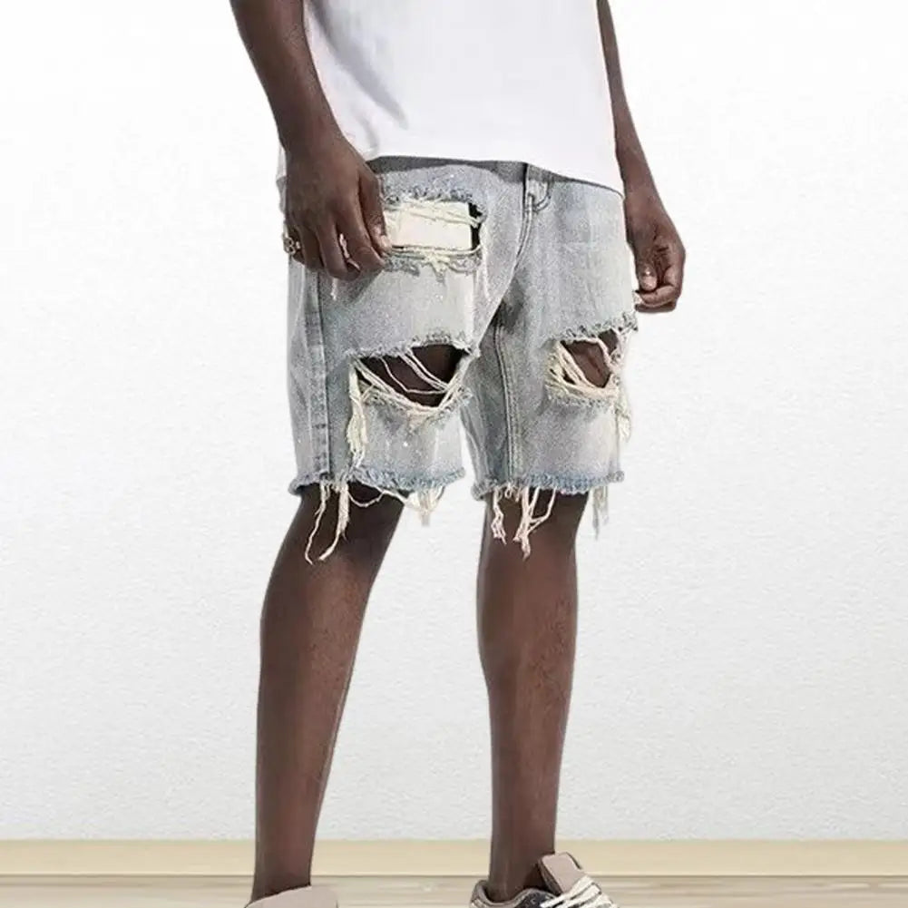 Y2K Style Men's Short Jorts - Trendy Casual Denim for Grunge and Coquette Aesthetics