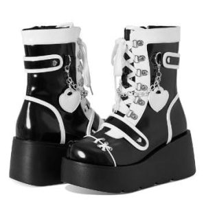 Y2K Thick Soled Boots for Grunge Aesthetic and Coquette Style Outfits