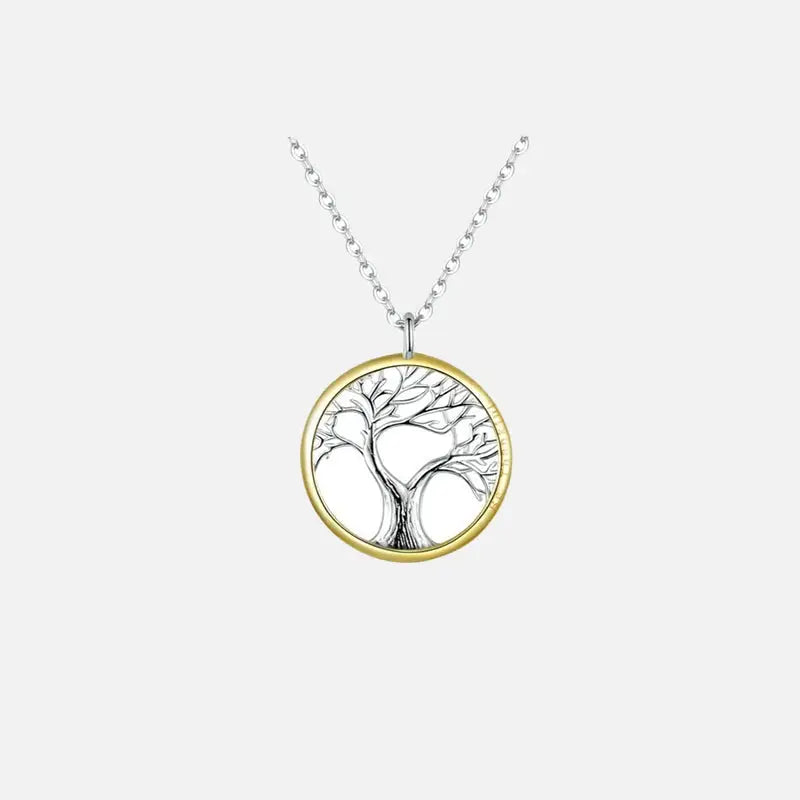 Y2K Tree of Life Sterling Silver 925 Pendant Necklace - Aesthetic Jewelry for Trendy Styles