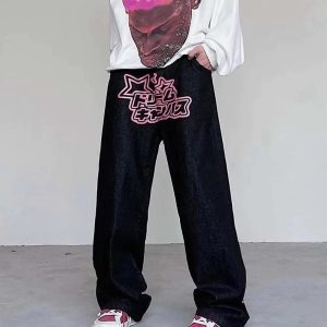 Y2K Vintage Baggy Jeans: Retro Grunge Style for Aesthetic Outfits and Comfy Looks