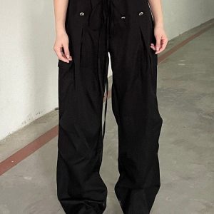 Y2K Vintage Parachute Pants for Trendy Aesthetic Outfits and Comfy Street Style