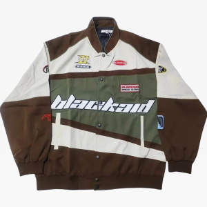 Y2K Vintage Racing Jacket: Retro Aesthetic Outerwear for Trendy Outfits