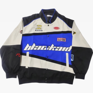 Y2K Vintage Racing Jacket: Retro Aesthetic Outerwear for Trendy Outfits