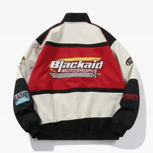 Y2K Vintage Racing Jacket: Retro Aesthetic Outerwear for Trendy Outfits