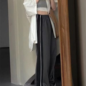 Y2K Vintage Track Pants: Retro Aesthetic Activewear for Trendy Outfits