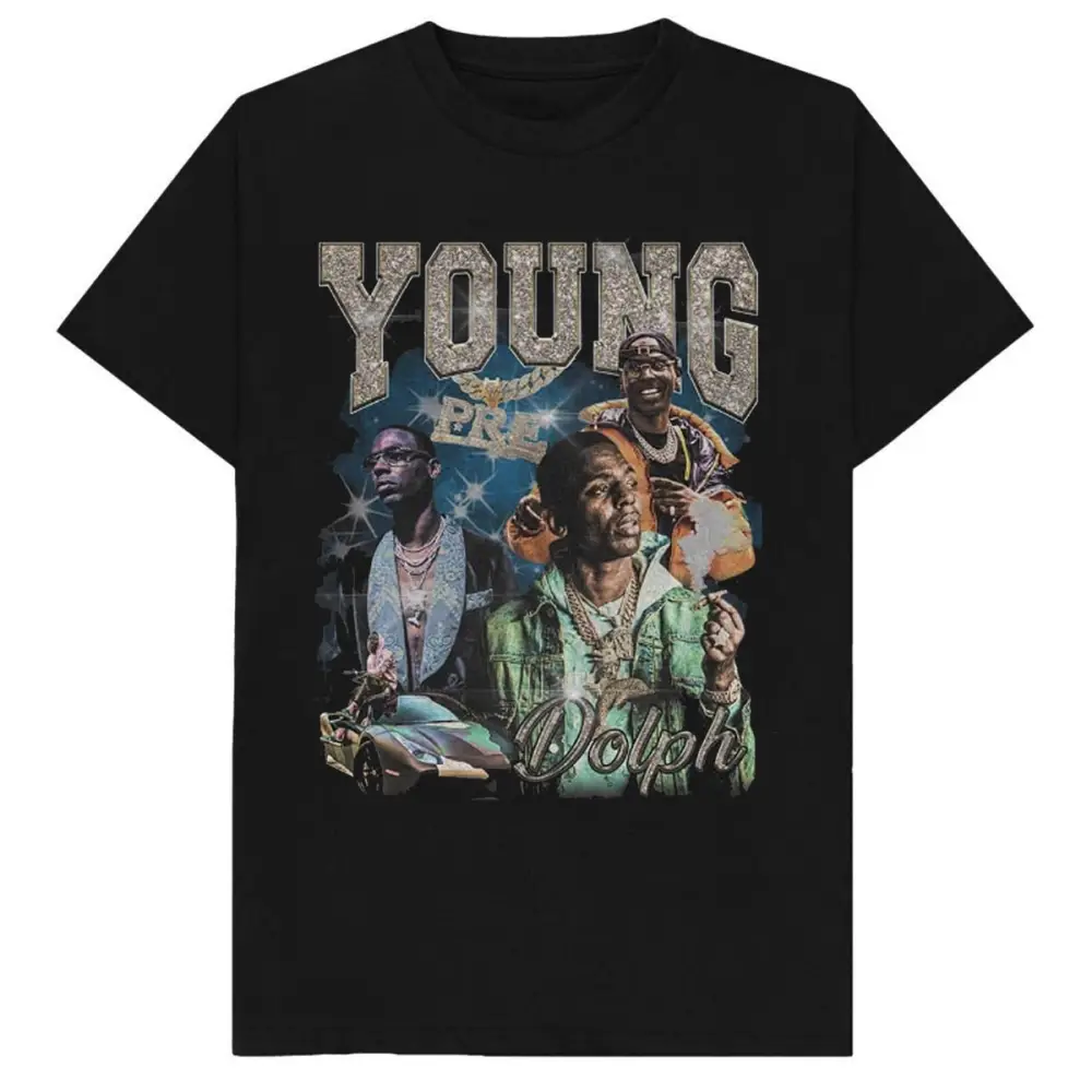 Y2K Young Dolph Style T-Shirt for Streetwear Enthusiasts - Trendy Y2K Fashion Statement